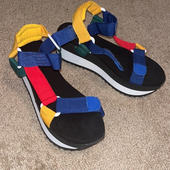 Multicolor platform sandals - Picture 2 of 4